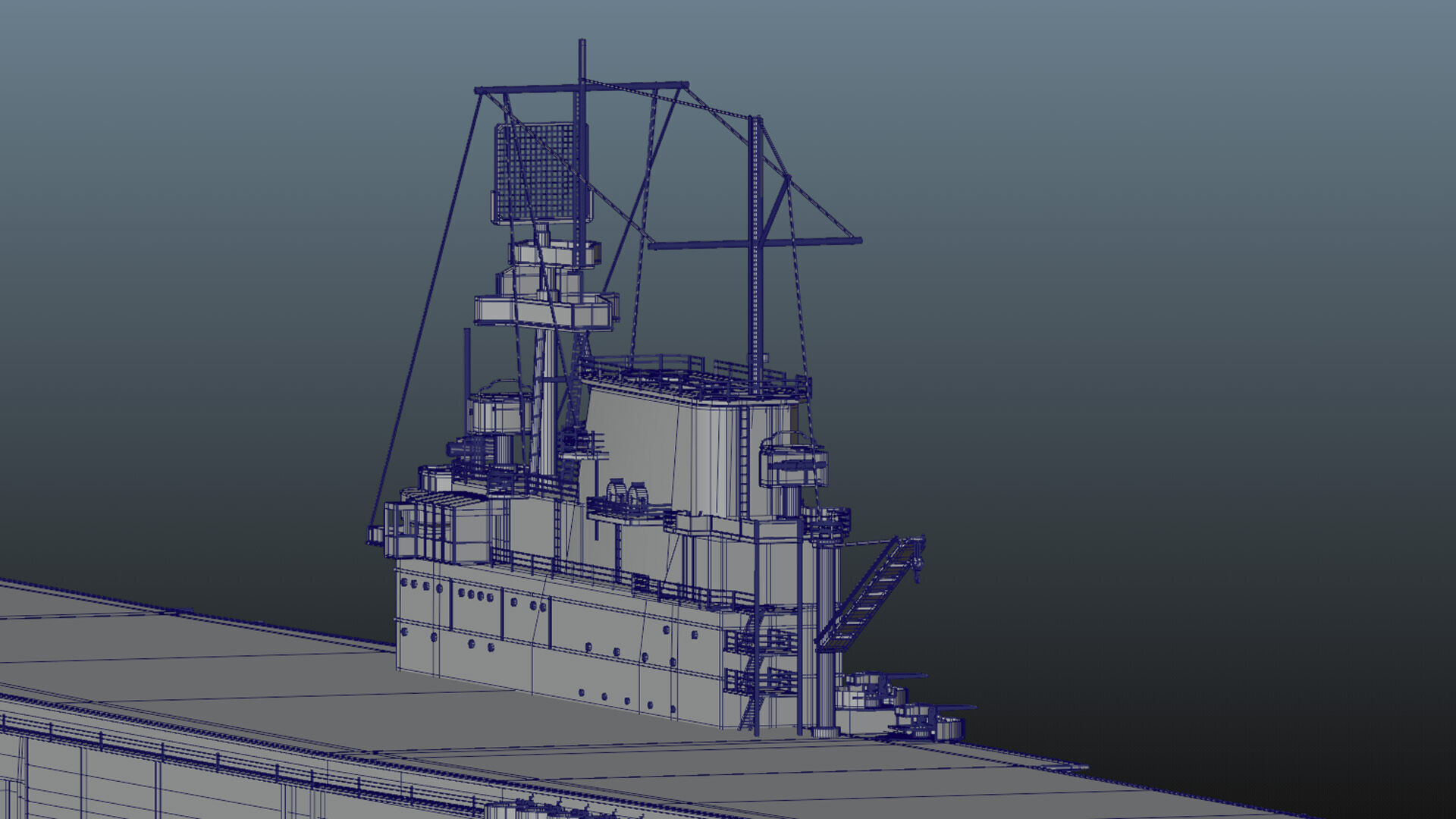 Aircraft Carrier - USS Yorktown CV-5 3D model_24