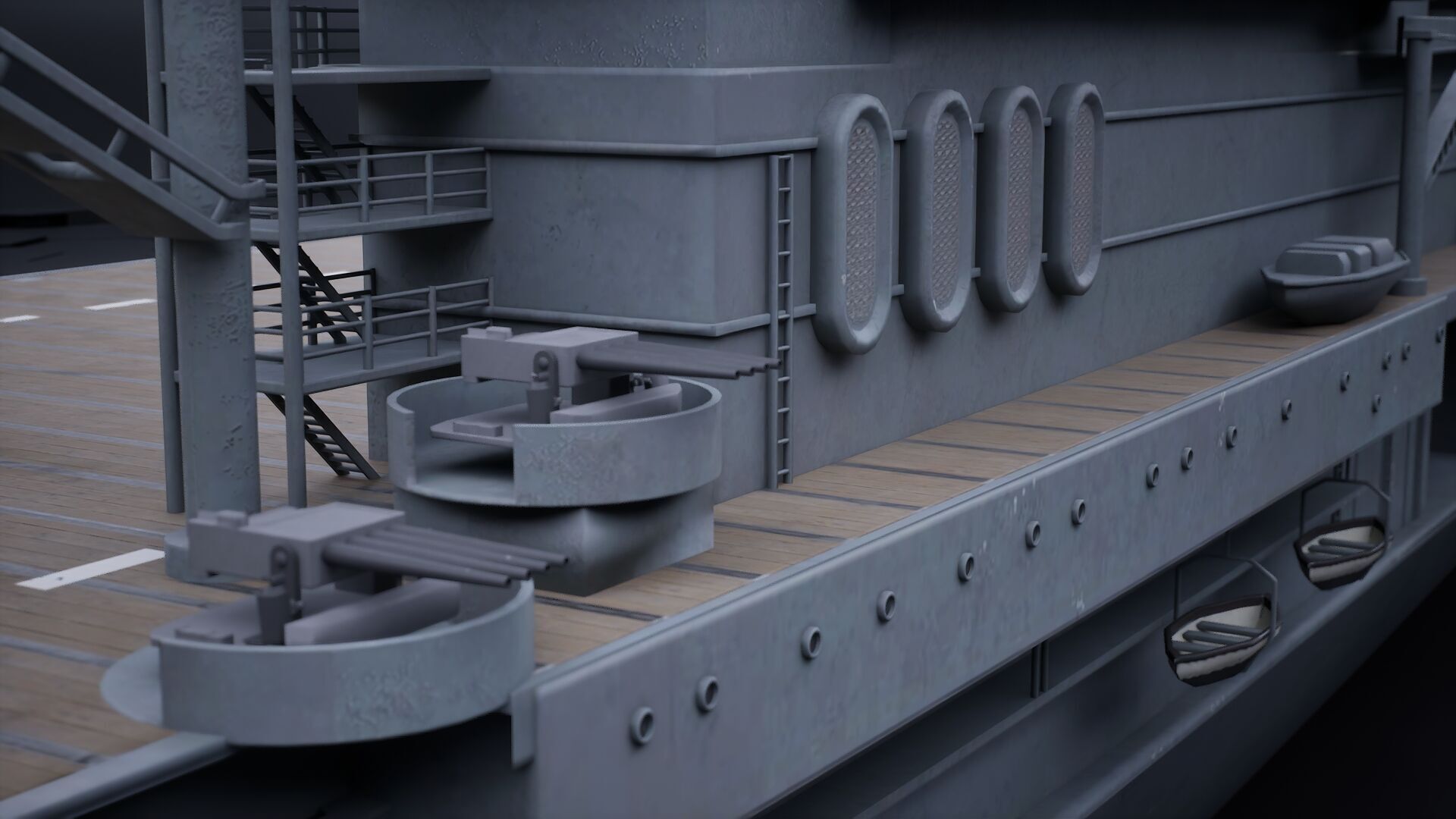 Aircraft Carrier - USS Yorktown CV-5 3D model_17