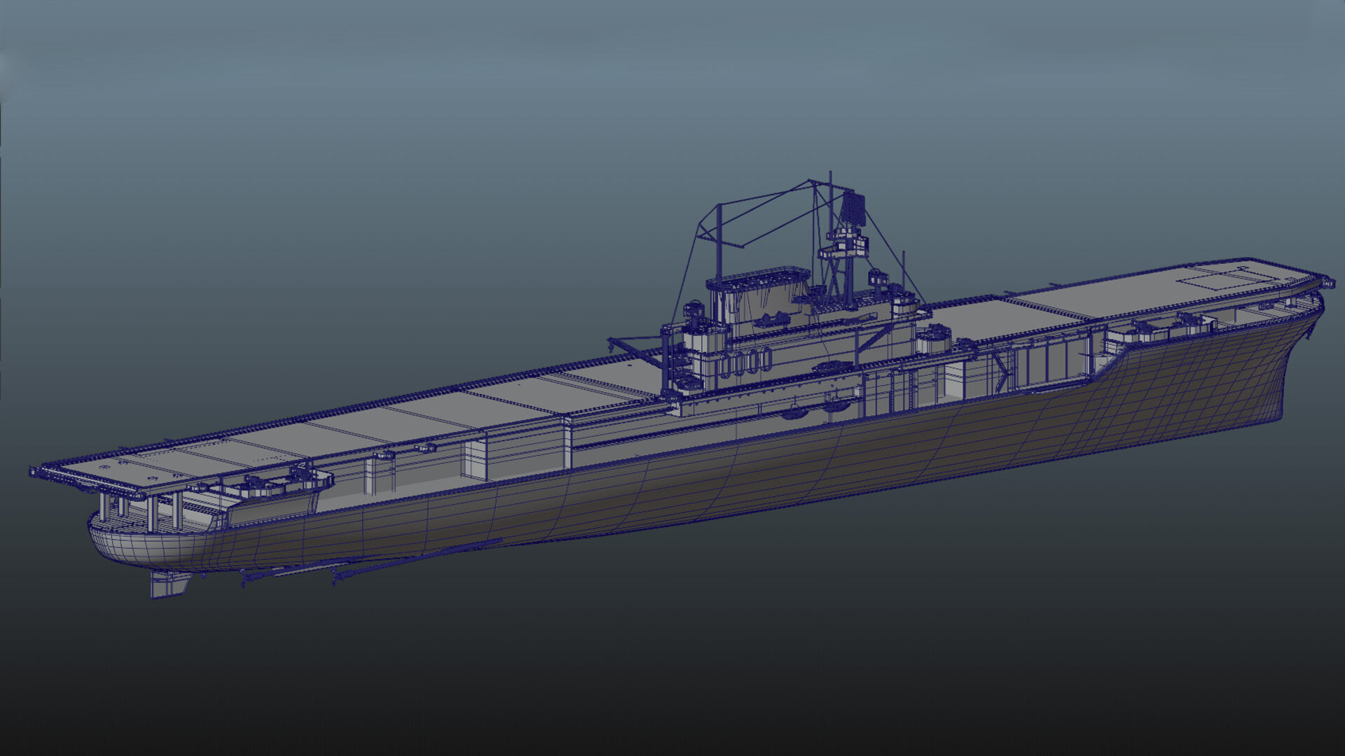 Aircraft Carrier - USS Yorktown CV-5 3D model_23