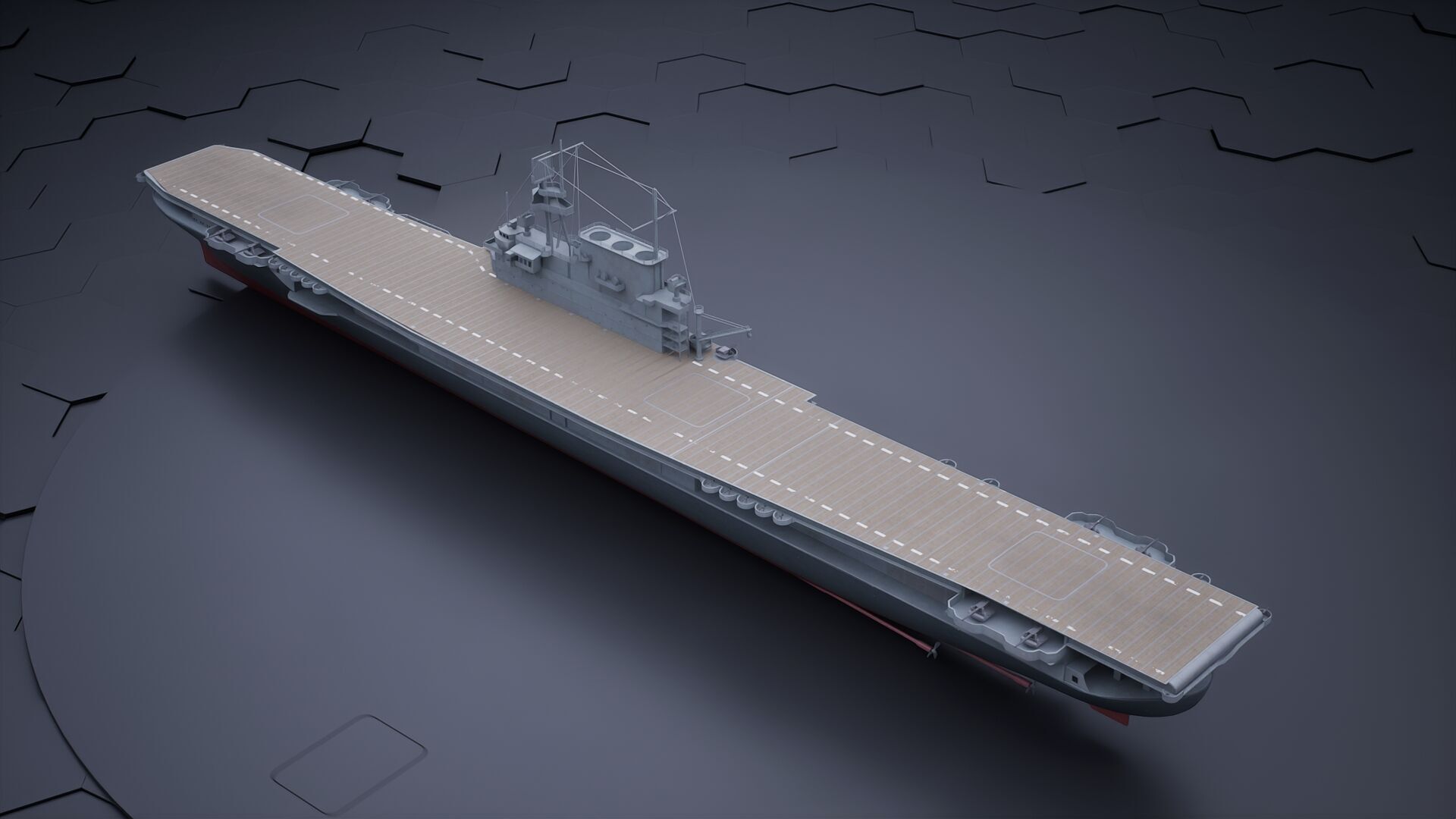 Aircraft Carrier - USS Yorktown CV-5 3D model_3