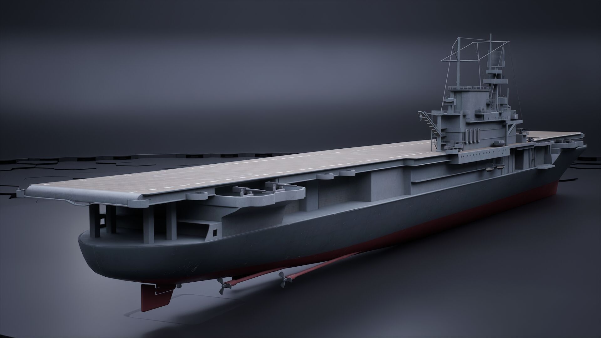 Aircraft Carrier - USS Yorktown CV-5 3D model_1