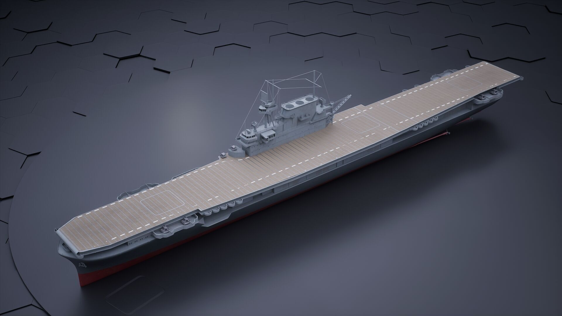 Aircraft Carrier - USS Yorktown CV-5 3D model_2