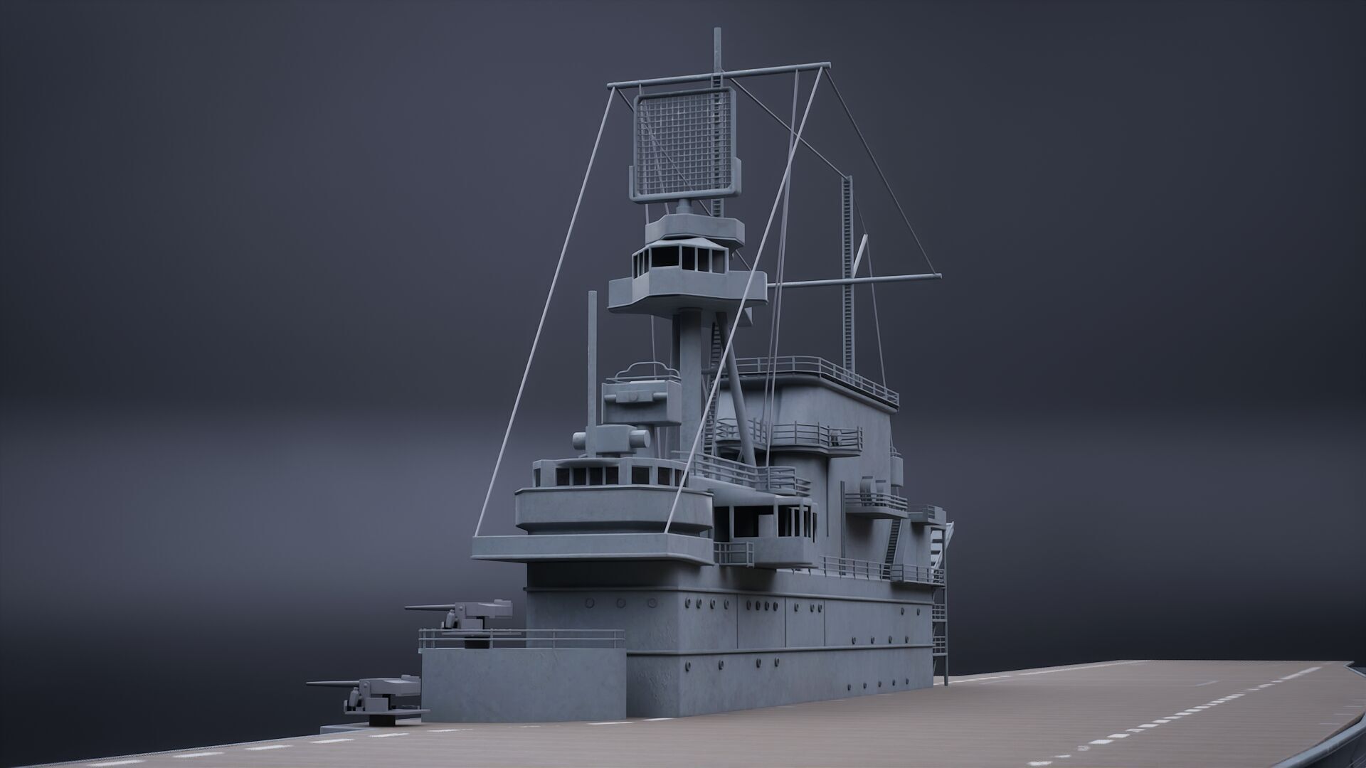 Aircraft Carrier - USS Yorktown CV-5 3D model_6