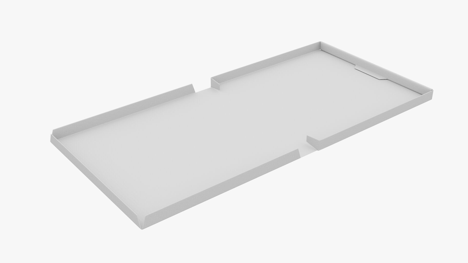 14 inch Kraft Paper Full Open Pizza Box 3D model_12