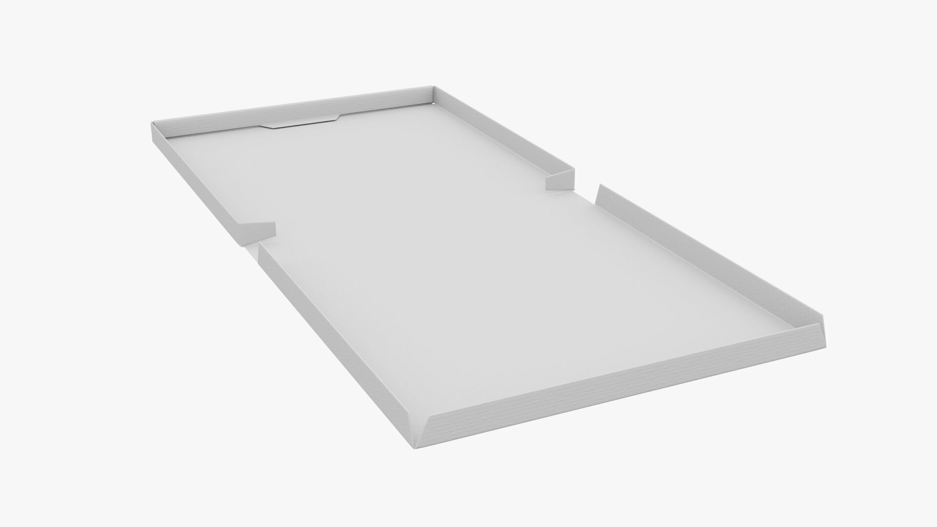 14 inch Kraft Paper Full Open Pizza Box 3D model_10