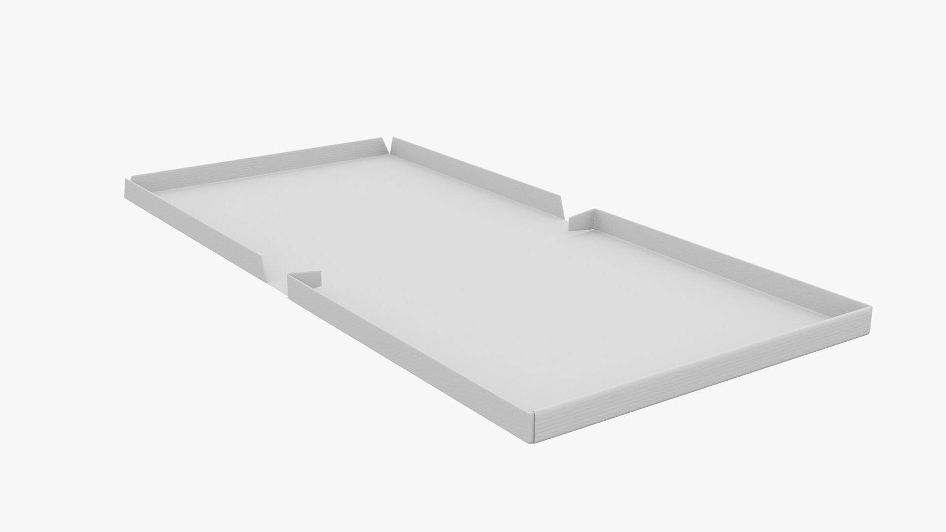 14 inch Kraft Paper Full Open Pizza Box 3D model_9