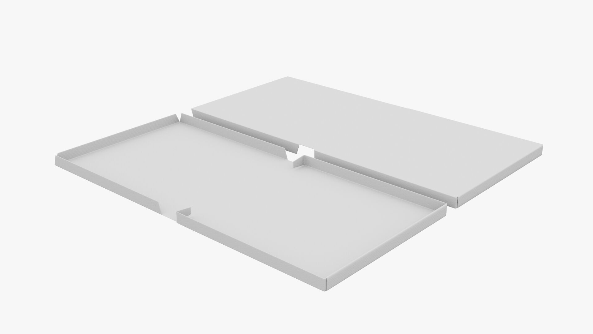 14 inch Kraft Paper Full Open Pizza Box 3D model_13