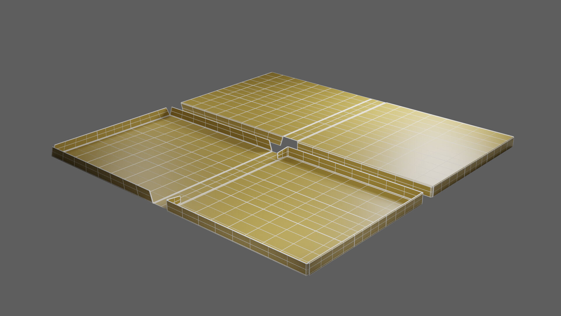 14 inch Kraft Paper Full Open Pizza Box 3D model_19