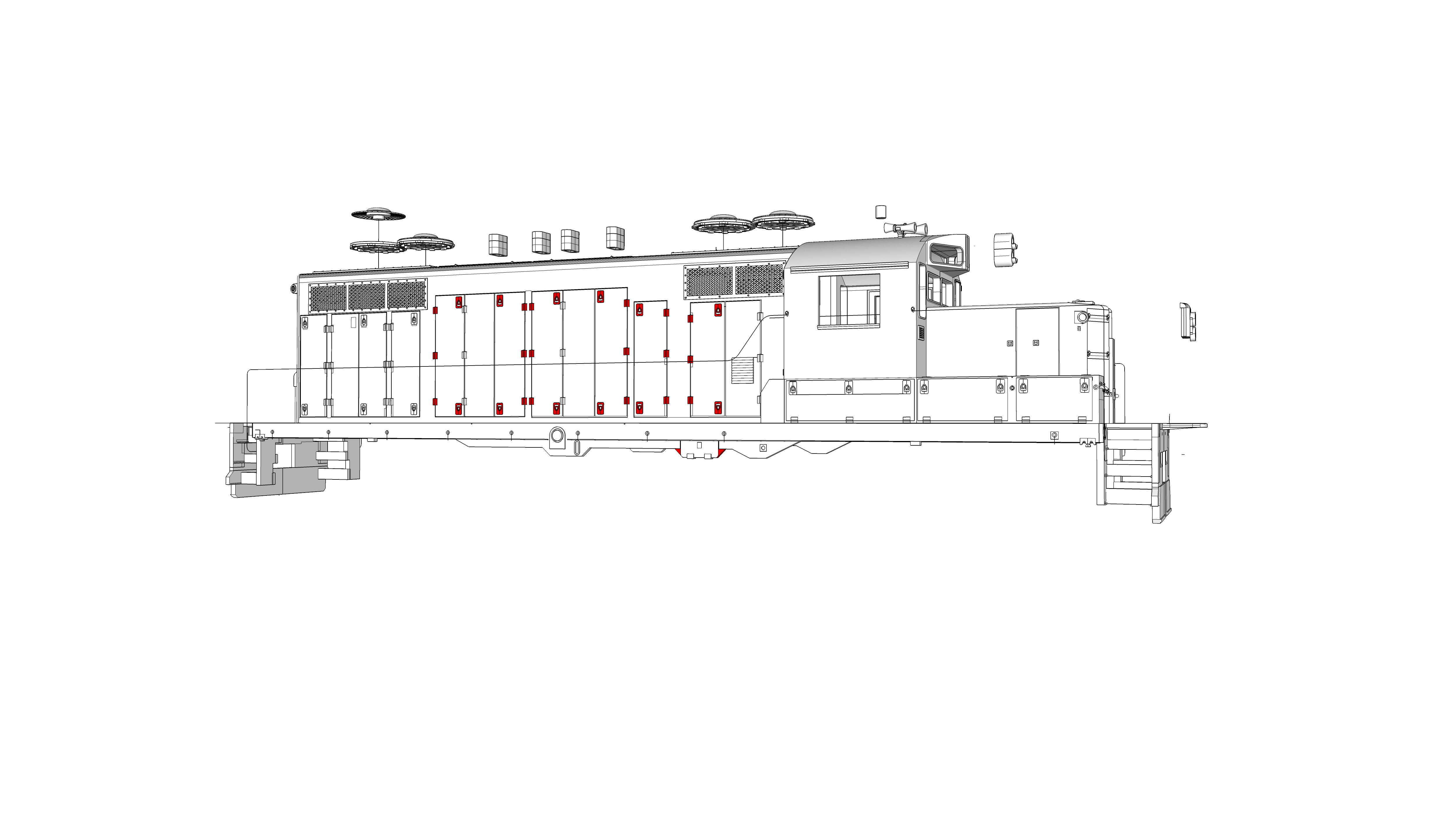 Paducah Geeps GP-8 GP-10 O 1-48 3D print model_2