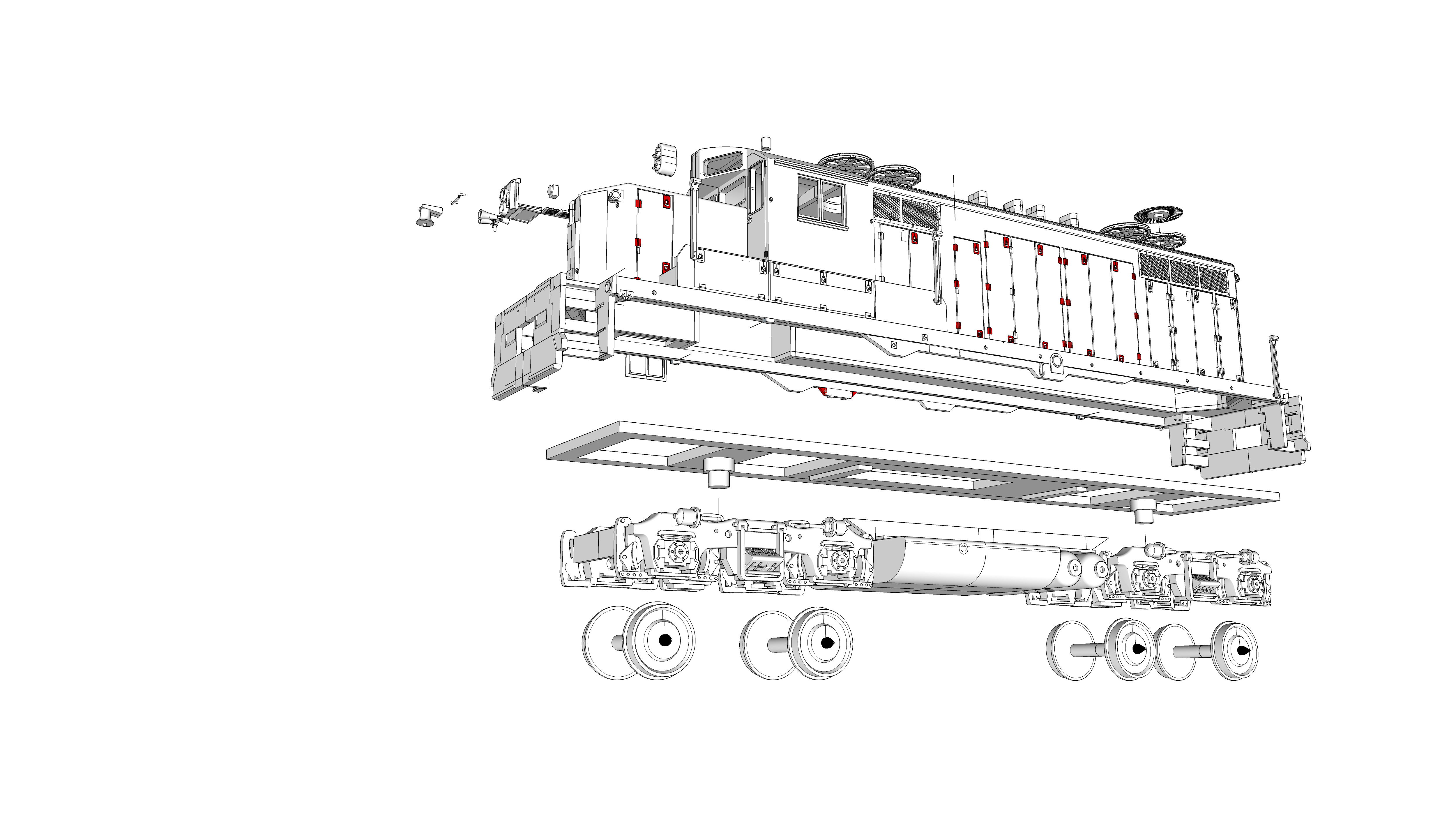 Paducah Geeps GP-8 GP-10 O 1-48 3D print model_6