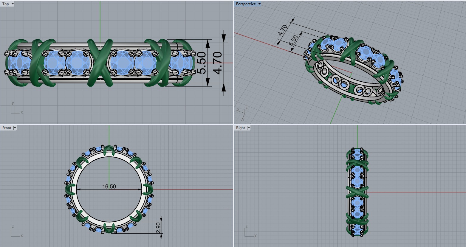 Ring 67136 3D print model_4