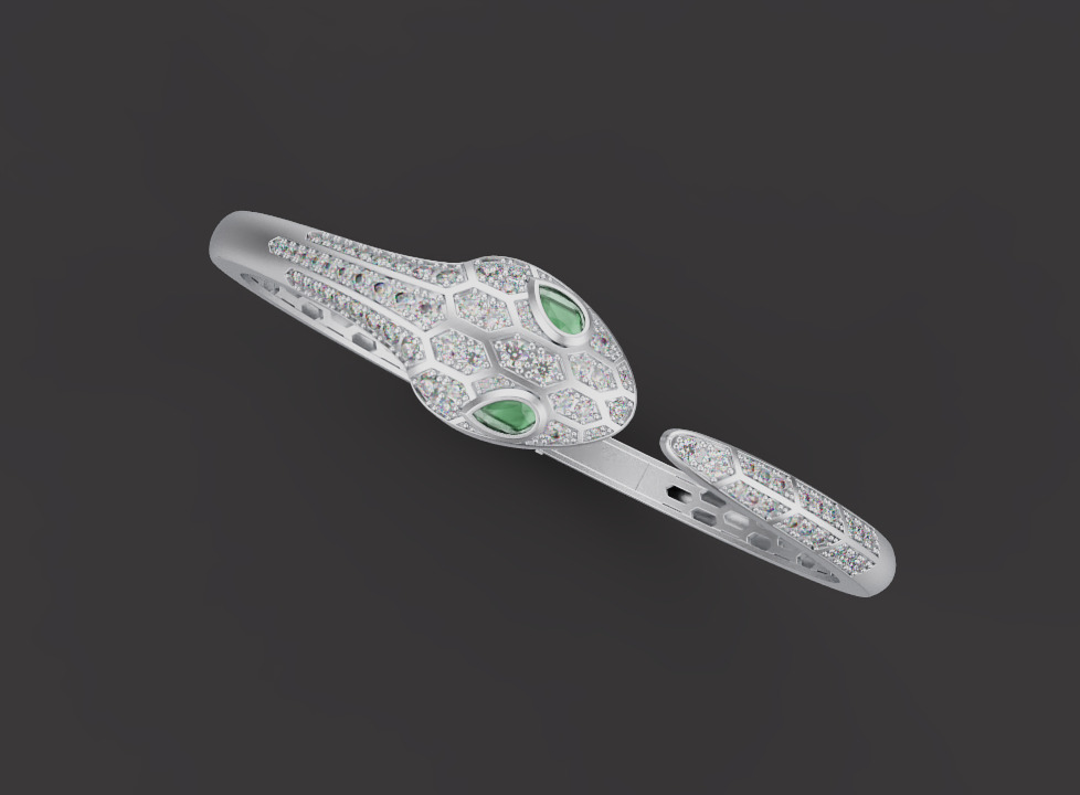 Snake Bracelet 66392  3D print model_2