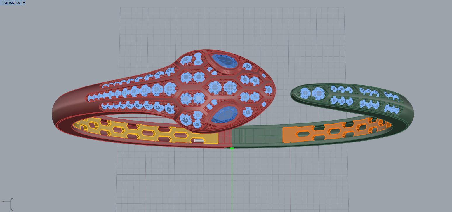 Snake Bracelet 66392  3D print model_4