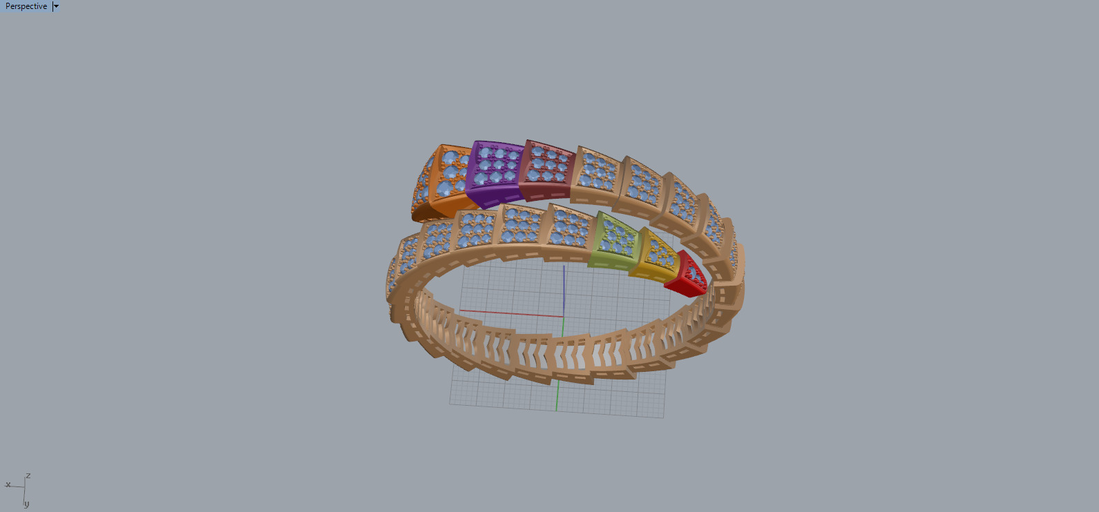 Serpent Bracelet 61279 3D print model_6