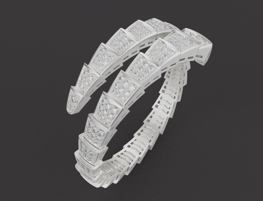 Serpent Bracelet 61279 3D print model_2