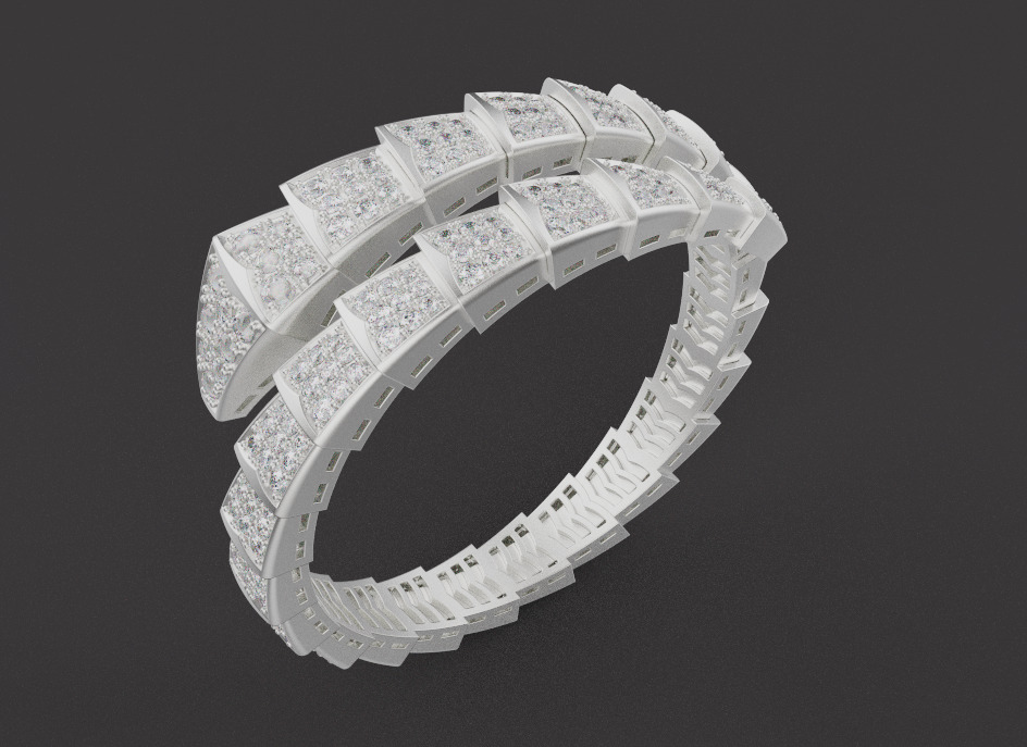Serpent Bracelet 61279 3D print model_1