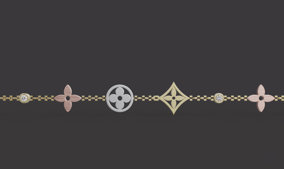 Bracelet LV 61152 3D print model_2