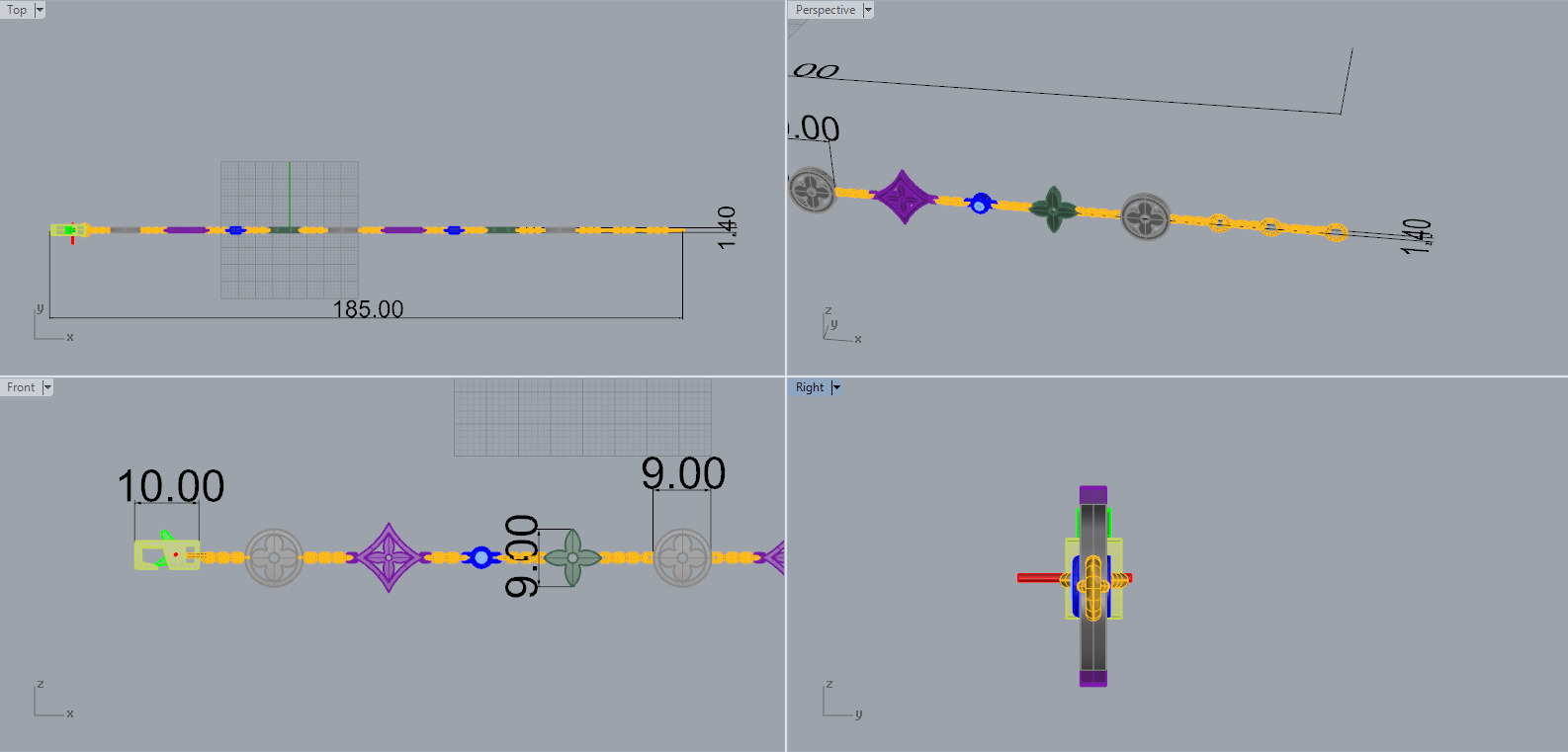 Bracelet LV 61152 3D print model_9