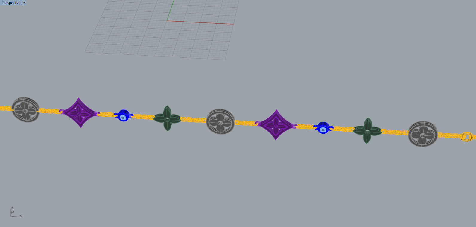 Bracelet LV 61152 3D print model_3