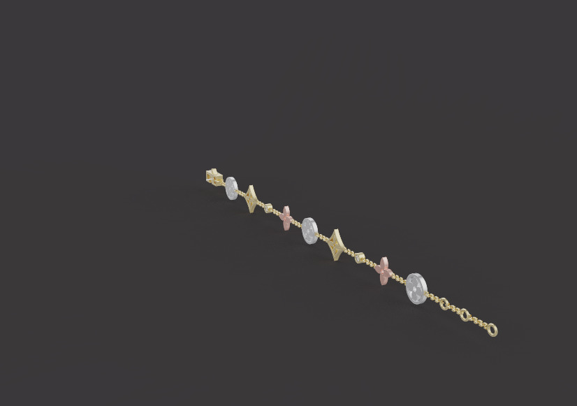 Bracelet LV 61152 3D print model_1