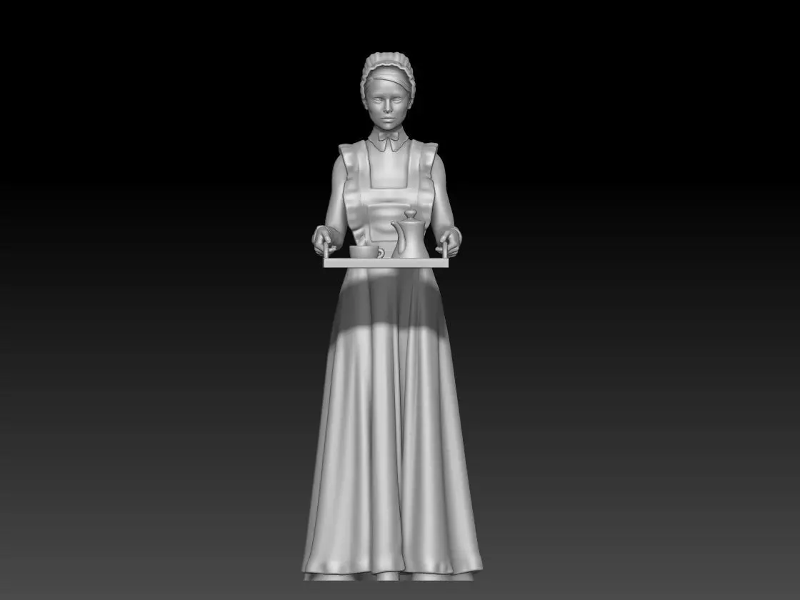 victorian maid english girl 2 3D print model
