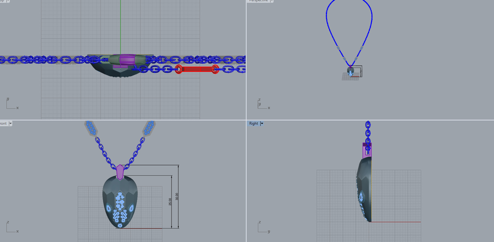 Snake Pendant 60327 3D print model_17