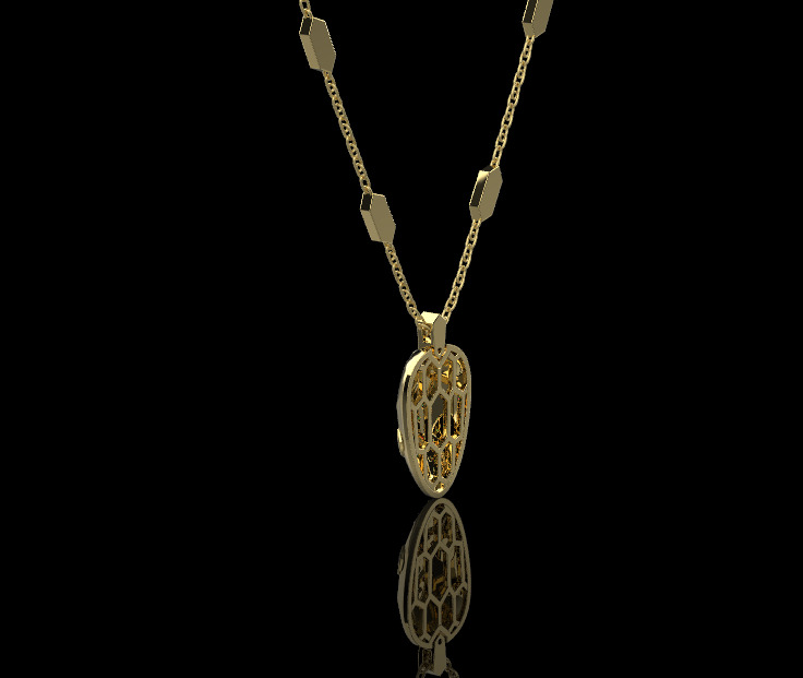 Snake Pendant 60327 3D print model_5