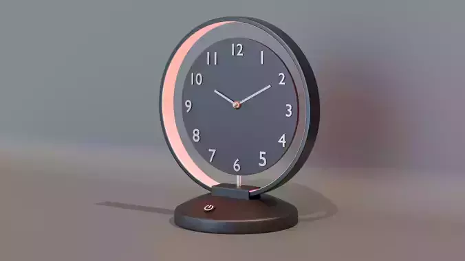 Modern table clock with LED