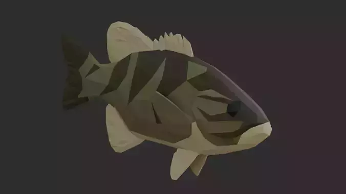 Low Poly Smallmouth Bass Low-poly 3D model