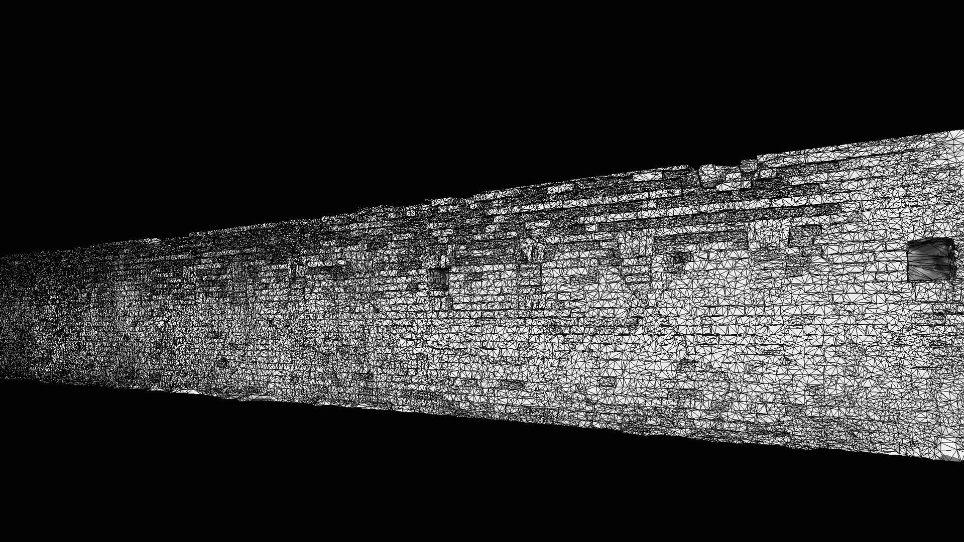 ruins brickwall abandoned factory facade photogrammetry Low-poly 3D model_7