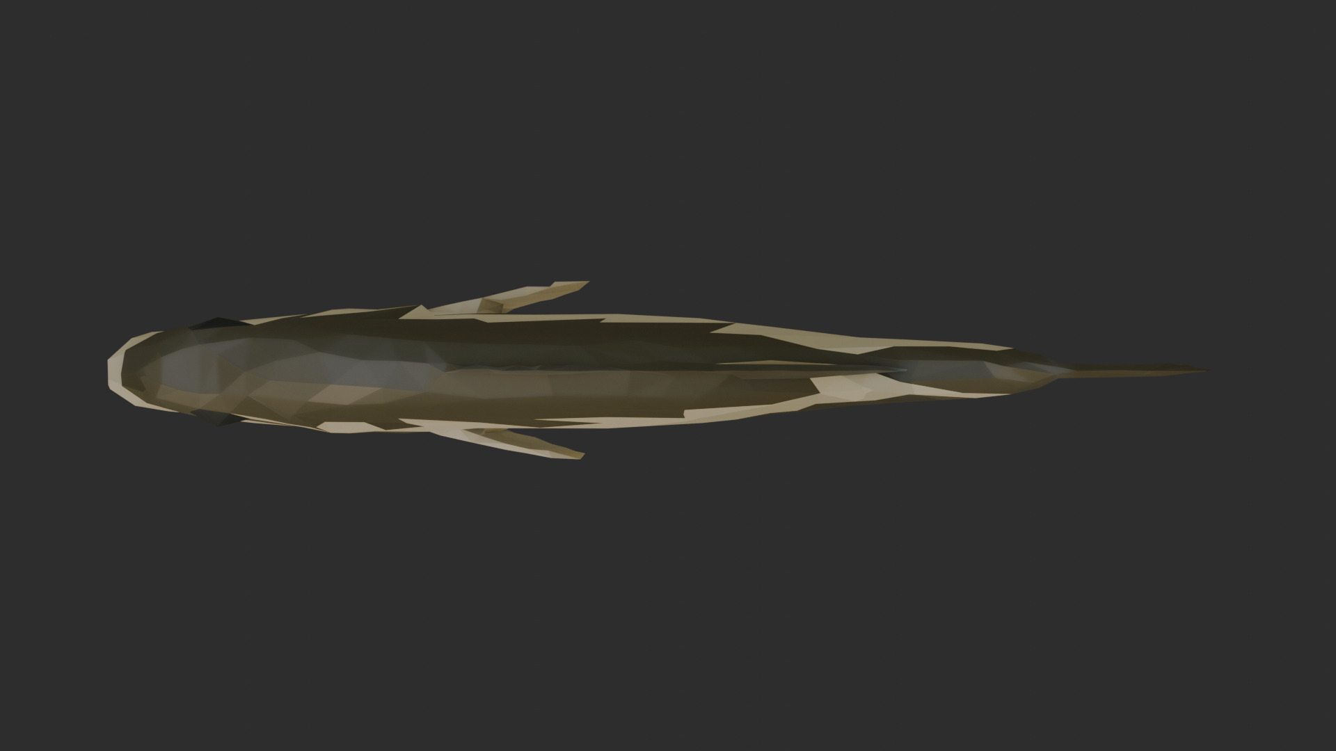 Low Poly Spotted Bass Low-poly 3D model_4