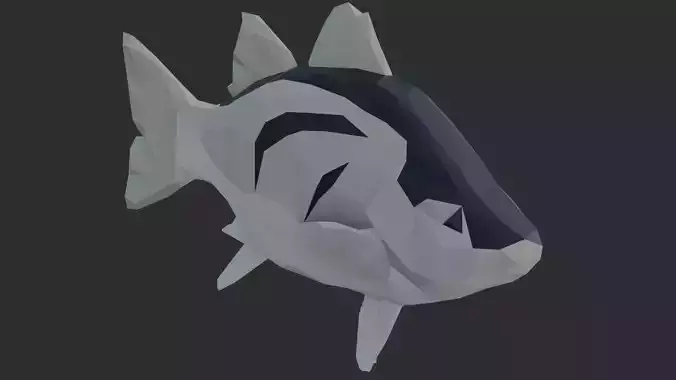 Low Poly White Bass