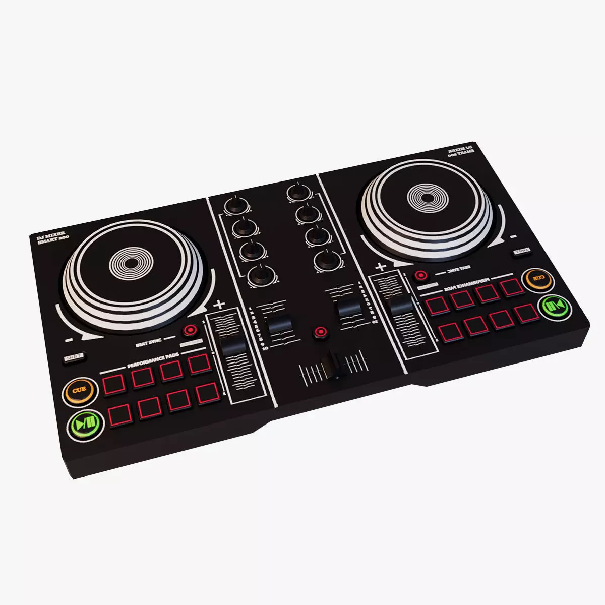 DJ Mixer 200  Low-poly 3D model_0