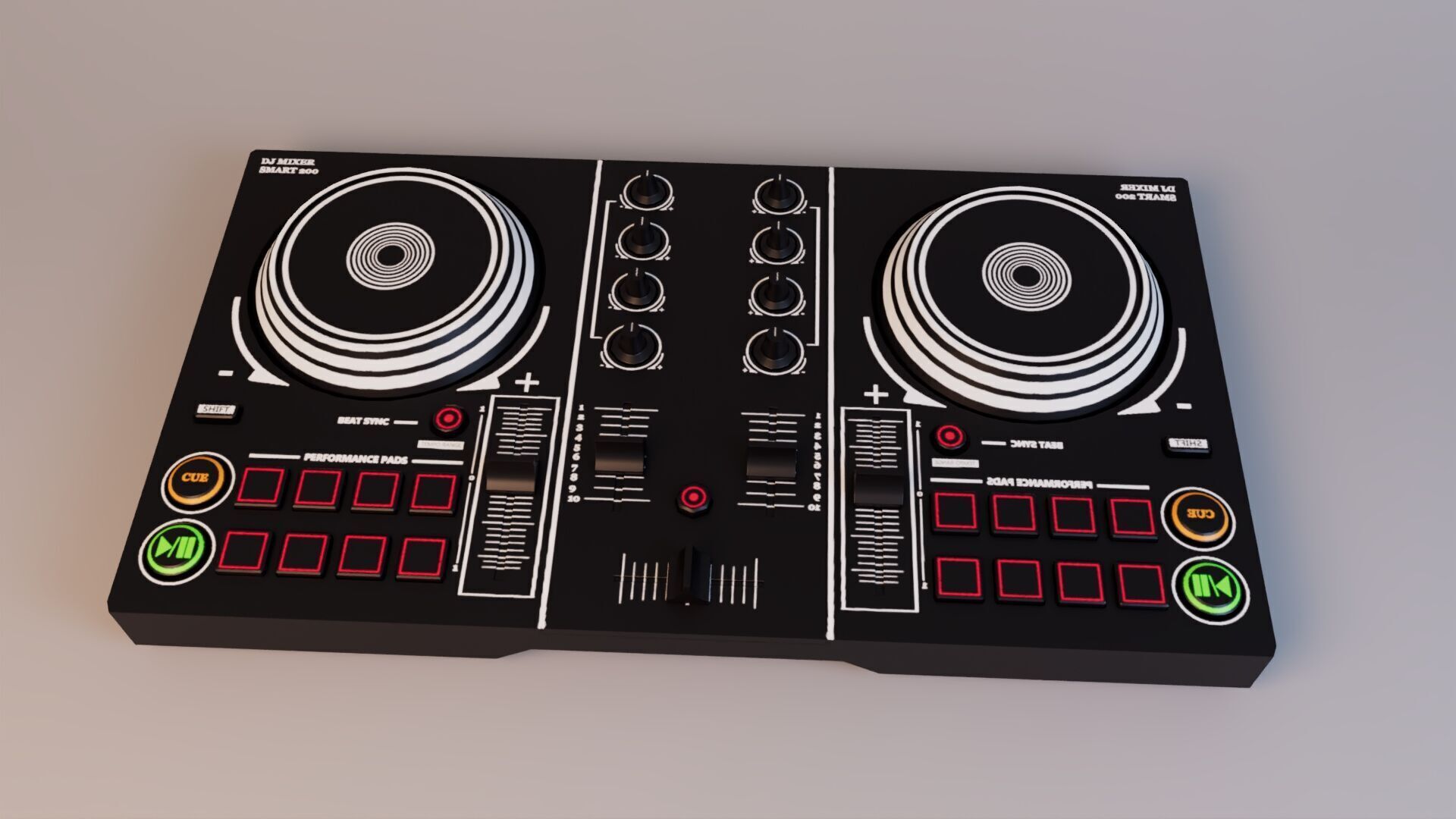 DJ Mixer 200  Low-poly 3D model_1