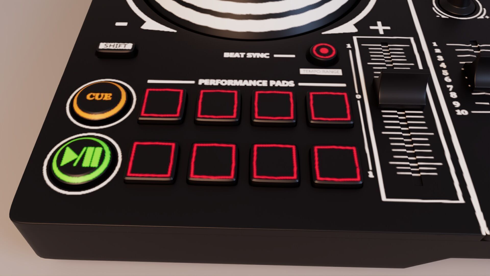 DJ Mixer 200  Low-poly 3D model_5
