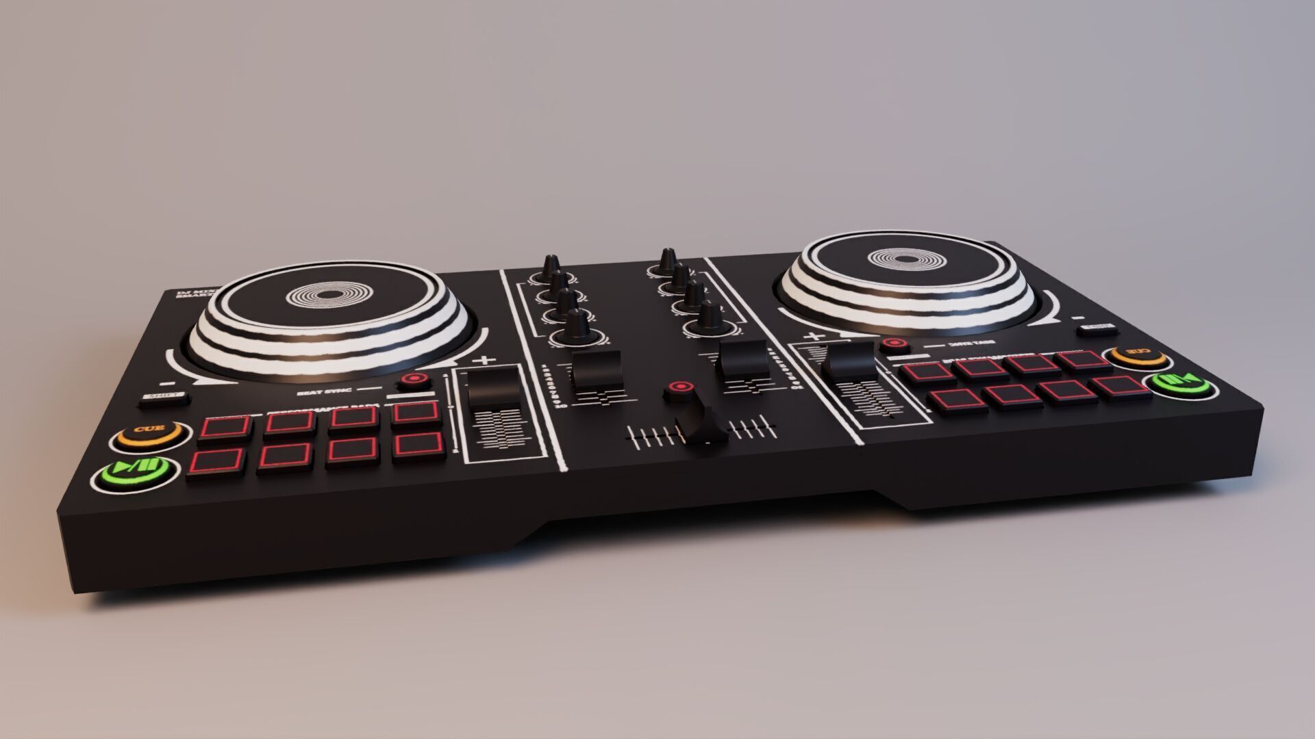 DJ Mixer 200  Low-poly 3D model_2
