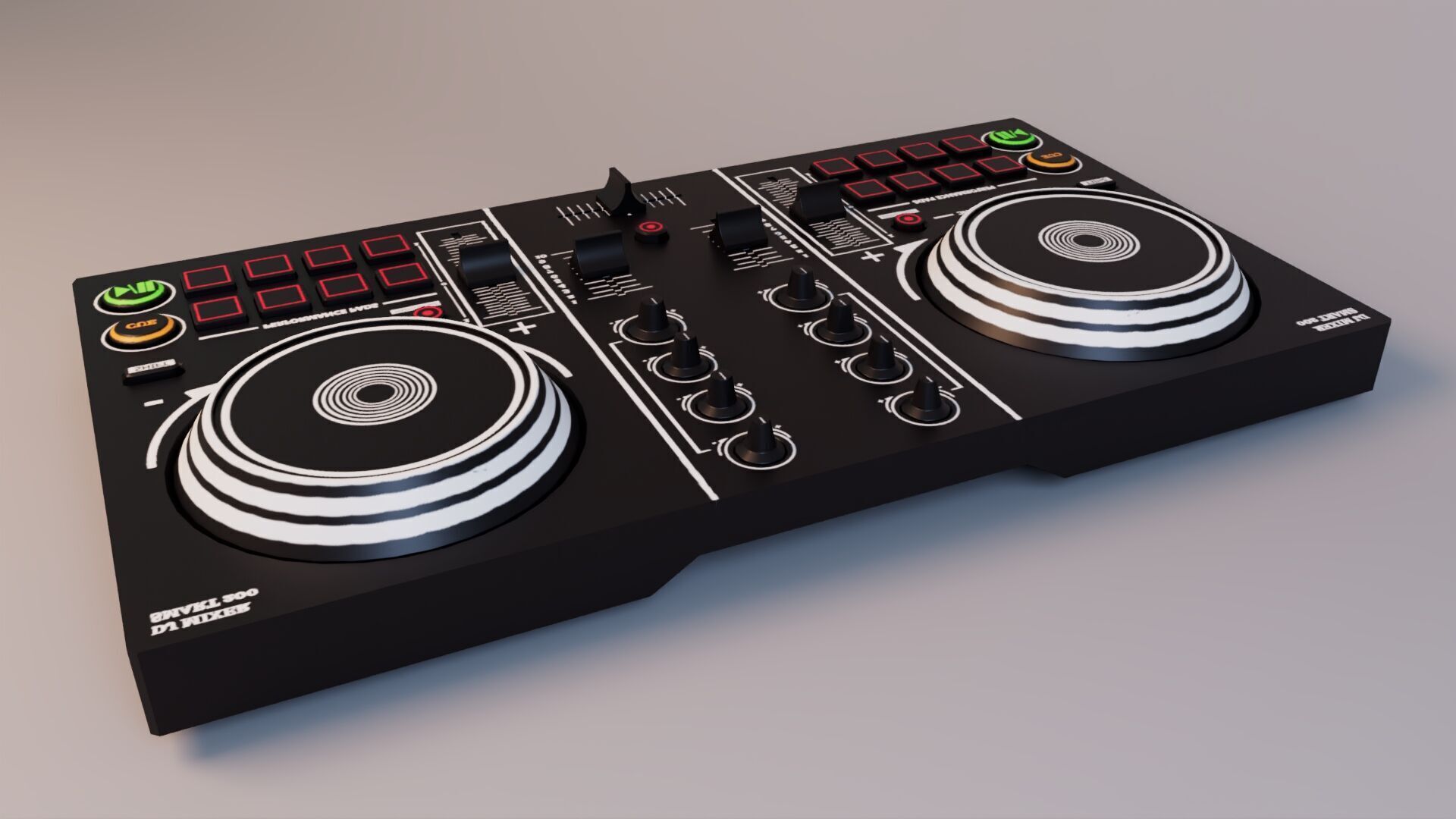 DJ Mixer 200  Low-poly 3D model_9