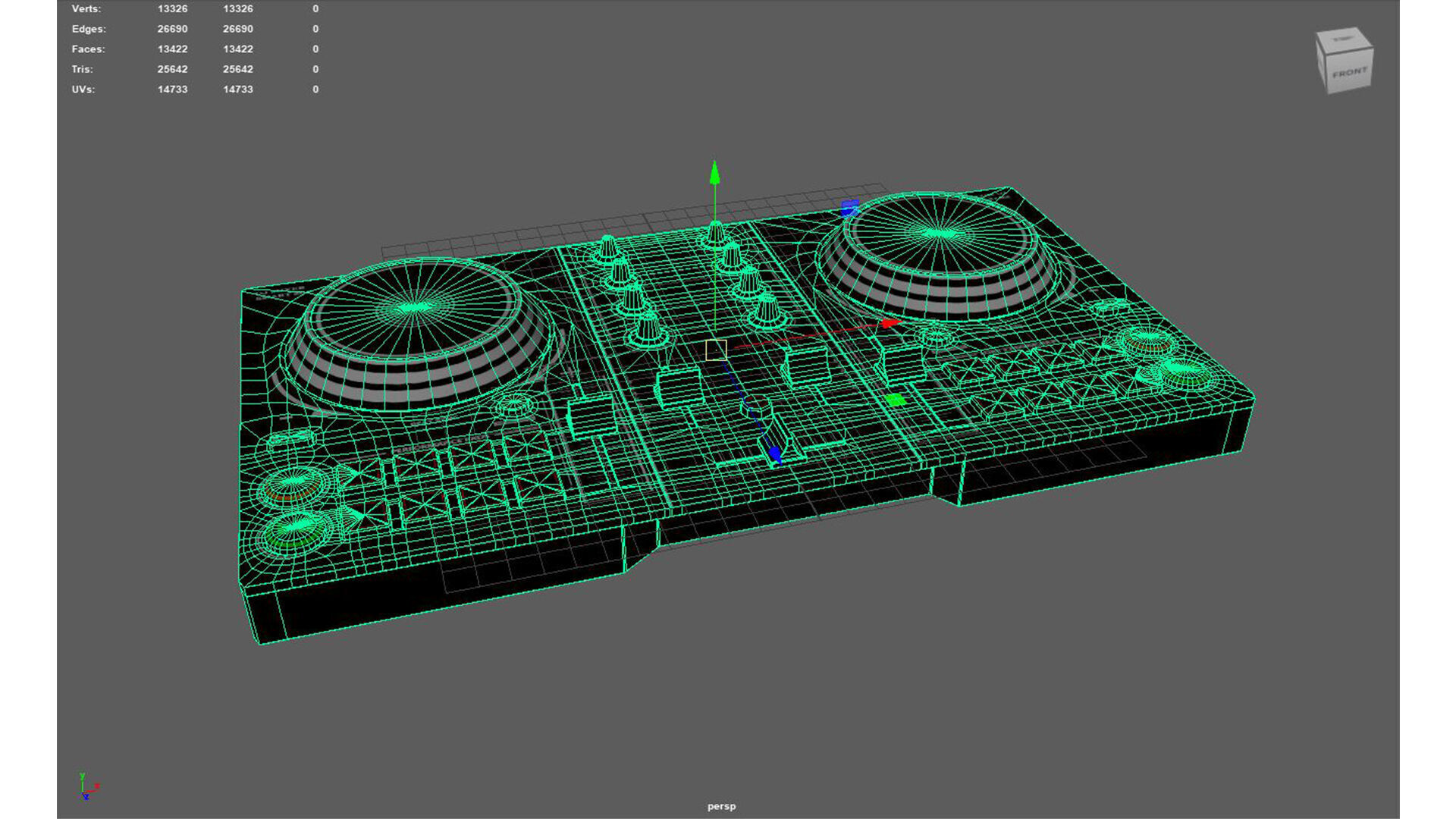 DJ Mixer 200  Low-poly 3D model_10