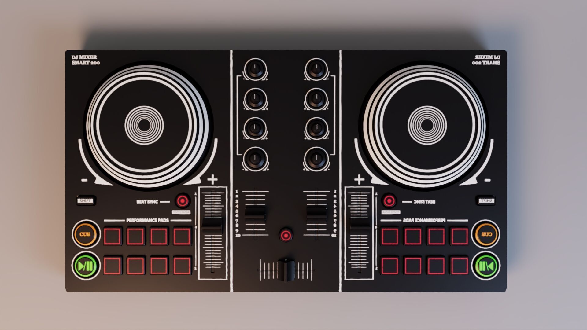 DJ Mixer 200  Low-poly 3D model_3