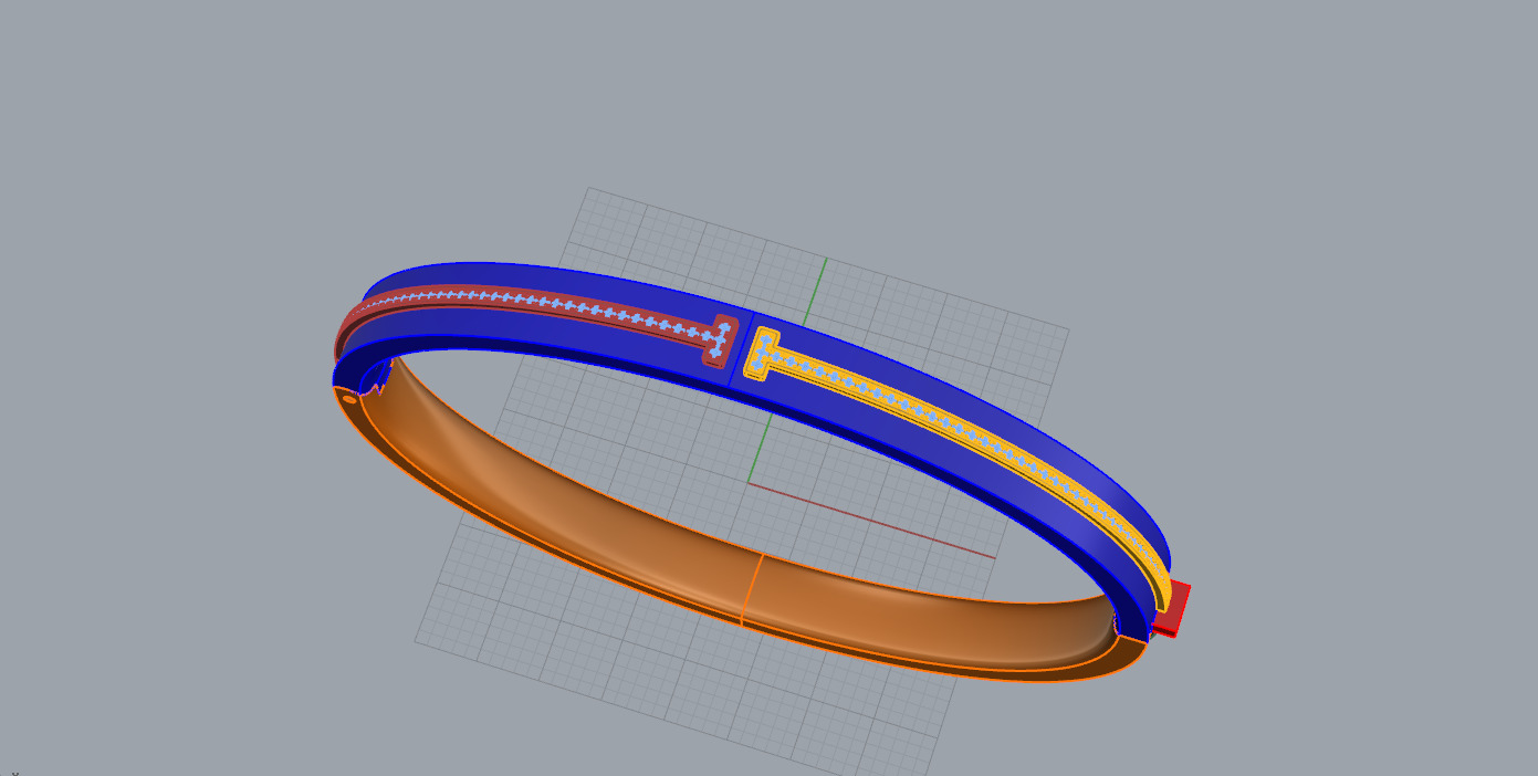Bracelet 52574 3D print model_3