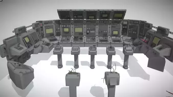 Low Switchboard pro Low-poly 3D model