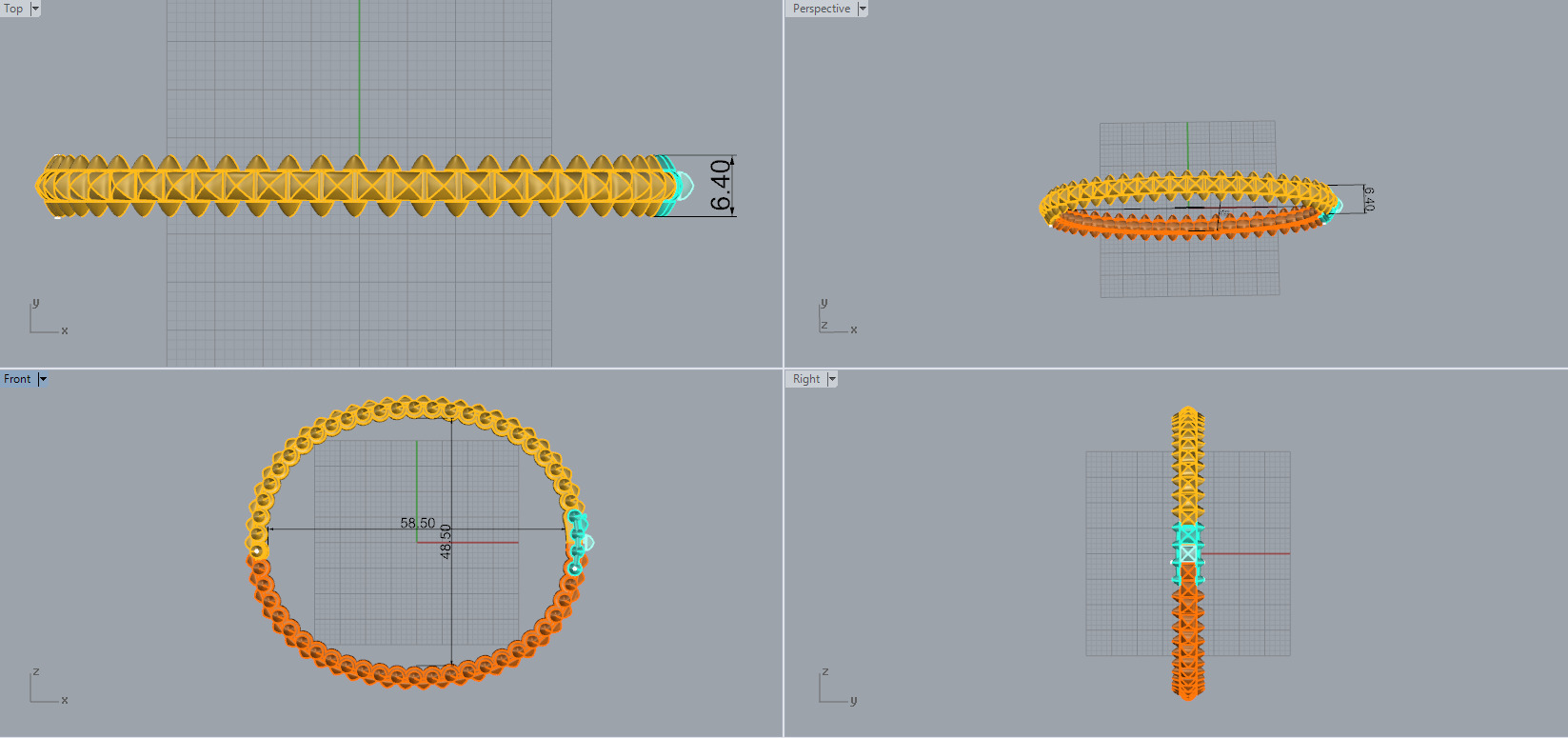 Clash Bracelet 51409 3D print model_6