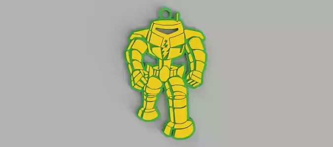 Robot Sheldon Cooper From Big Bang Theory Logo Keychain Free 3D print model