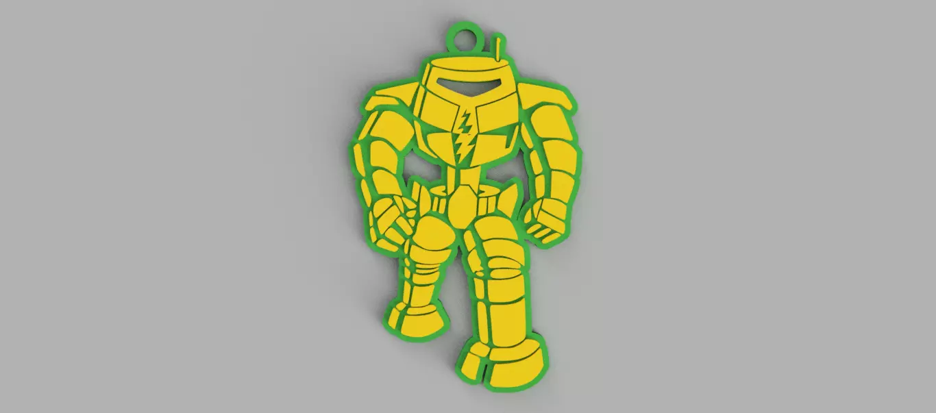 Robot Sheldon Cooper From Big Bang Theory Logo Keychain Free 3D print model_0