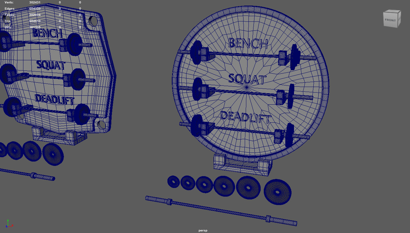 Gym Weights Personal Record 3D print model_12