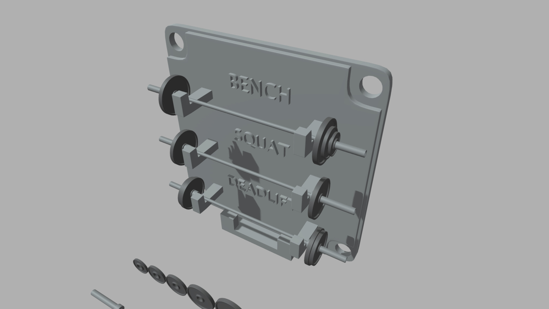 Gym Weights Personal Record 3D print model_8