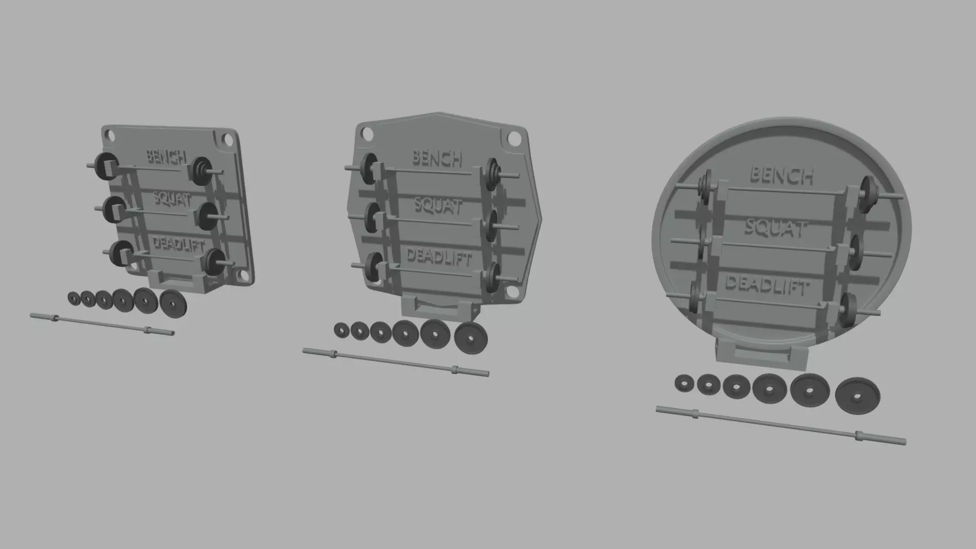 Gym Weights Personal Record 3D print model_0