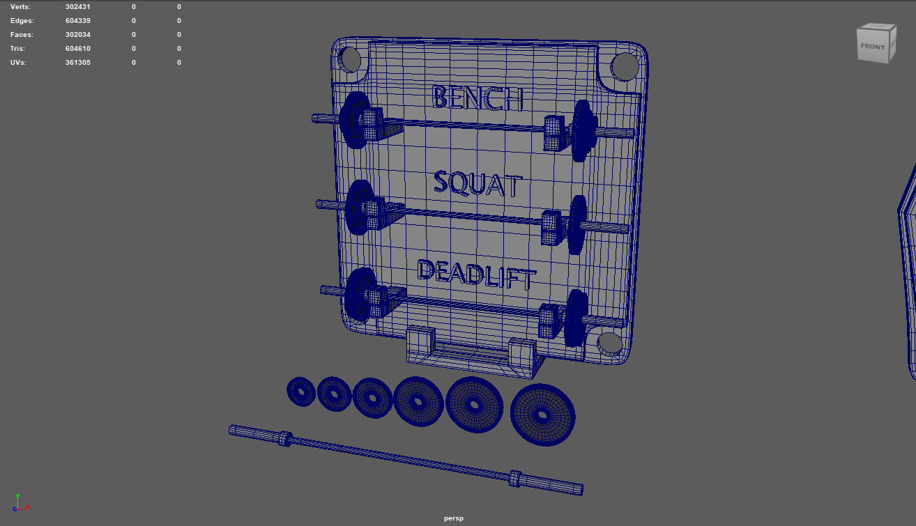 Gym Weights Personal Record 3D print model_10