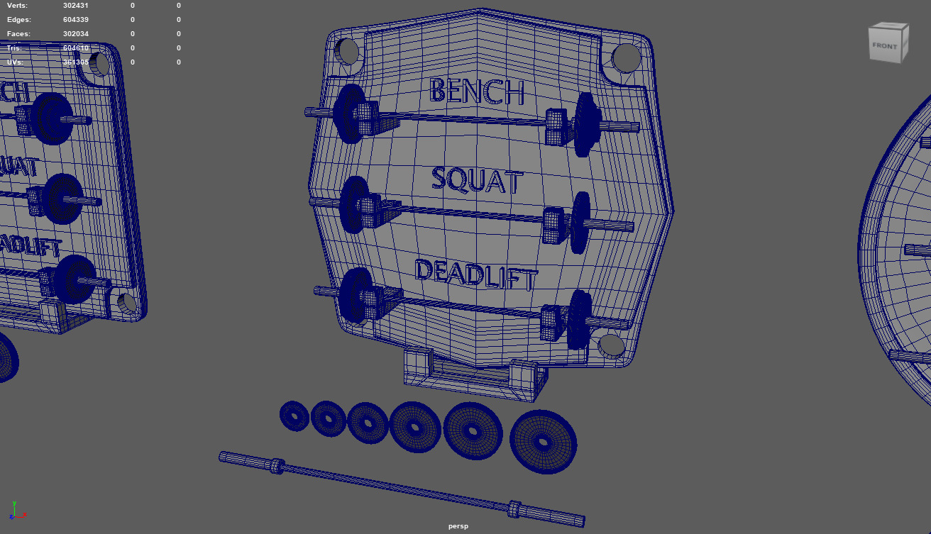 Gym Weights Personal Record 3D print model_11