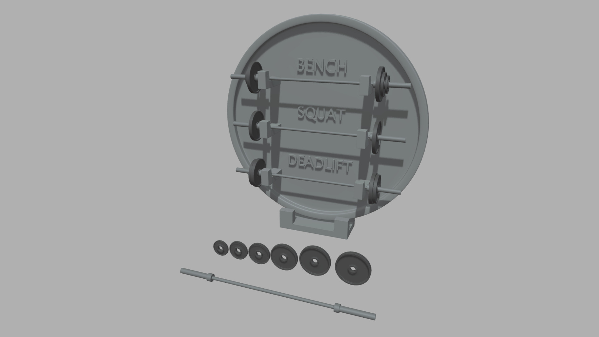 Gym Weights Personal Record 3D print model_4